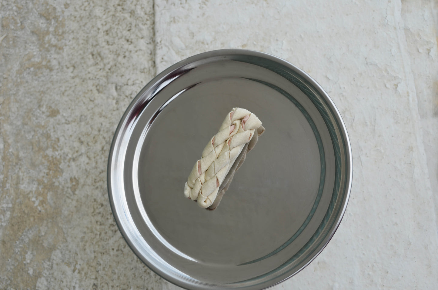 Groovy Vine Splash, Oyster-Blush twisted satin hair clip