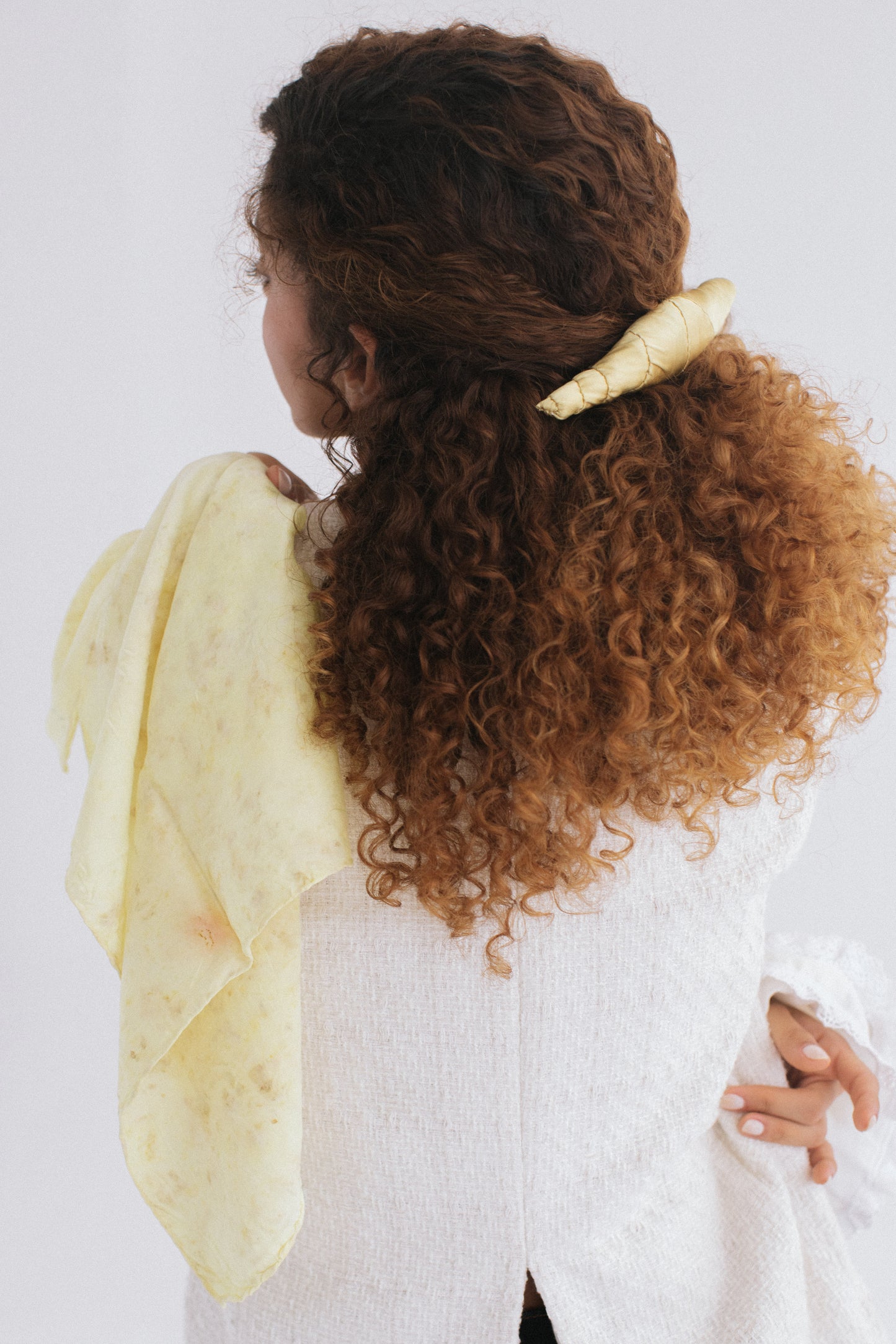 Boogie Bloom, Yellow Satin Hair Clip
