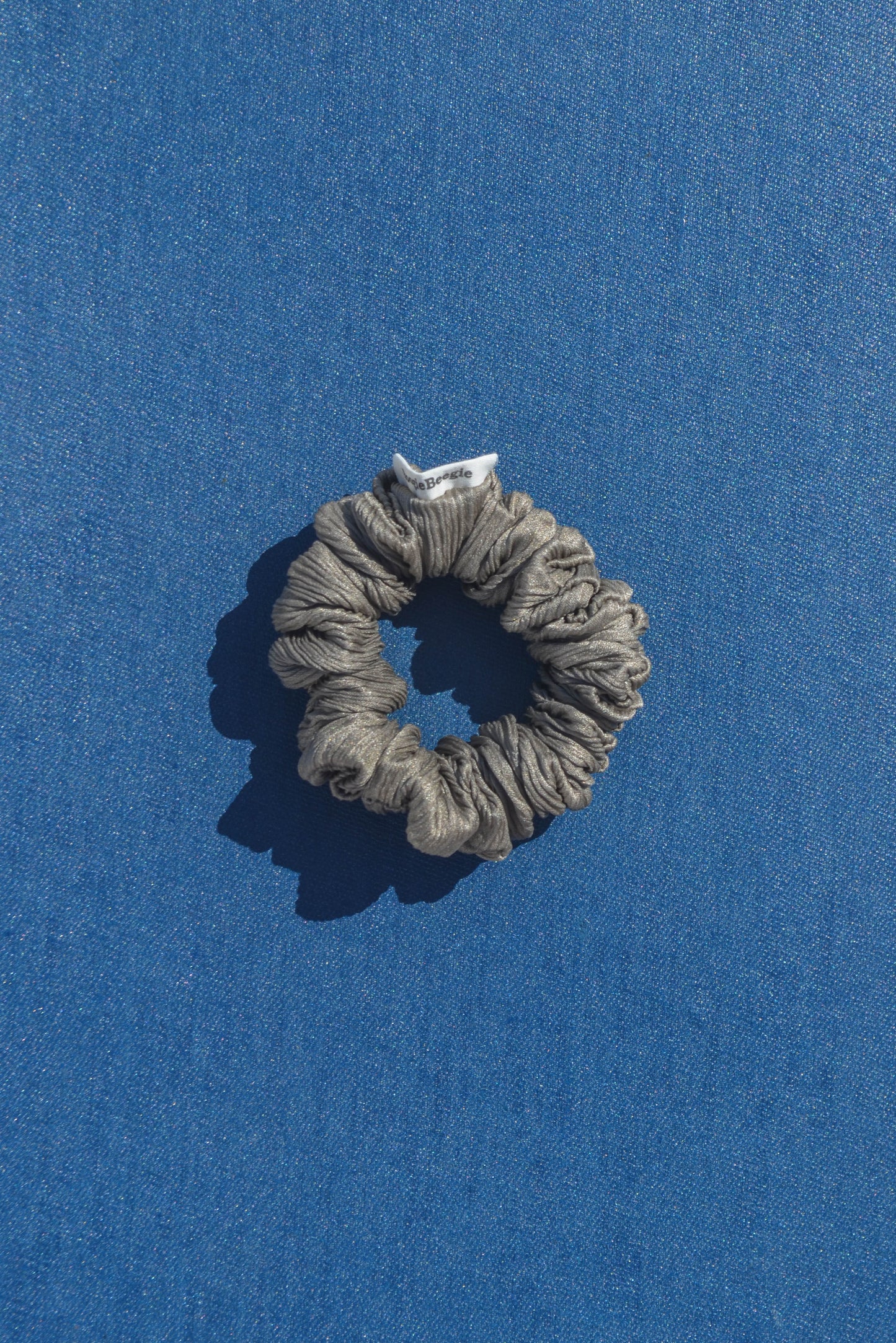 Grey Flow Silk Scrunchie