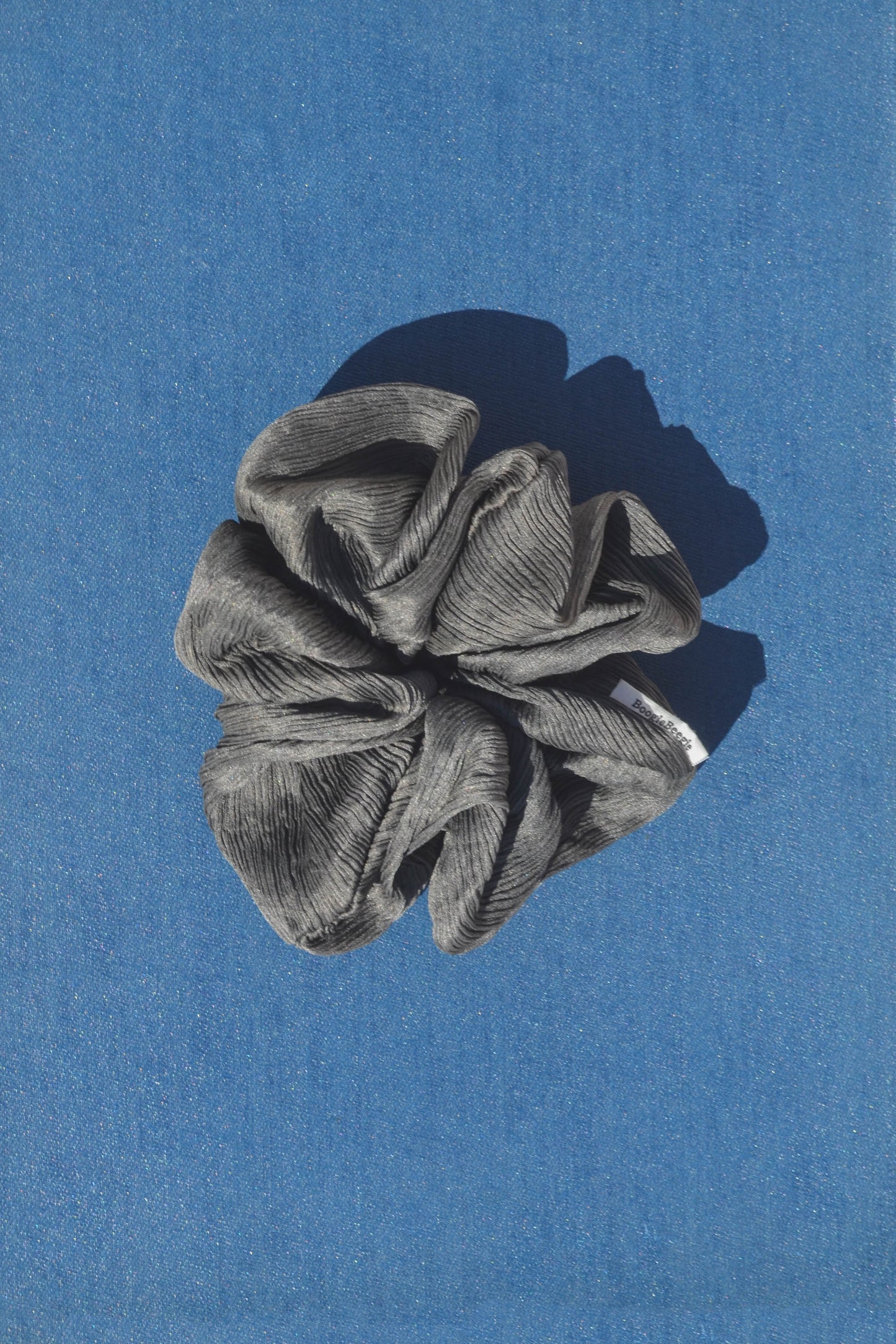 XL Charcoal Flow Silk Scrunchie