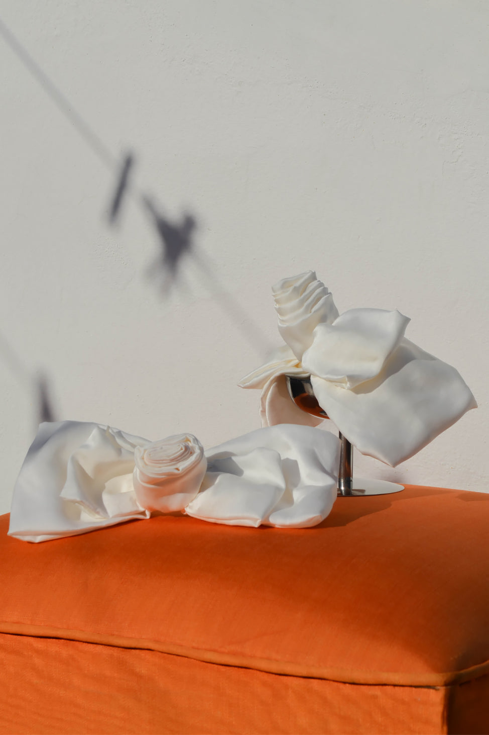 Bridal Luna Moon Handcrafted Silk Bow Clip