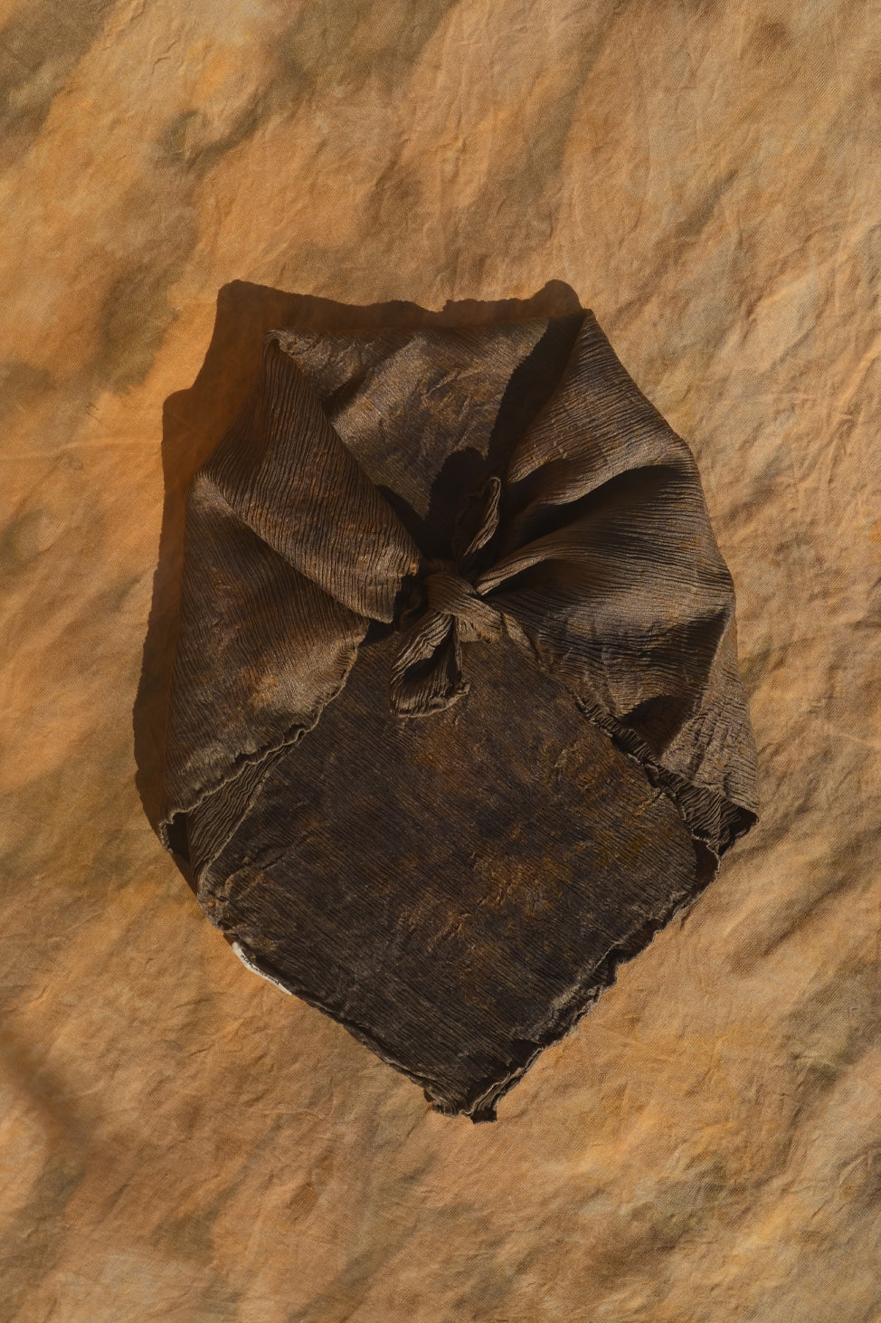 Flowing Joyful Grey Groove Silk Scarf