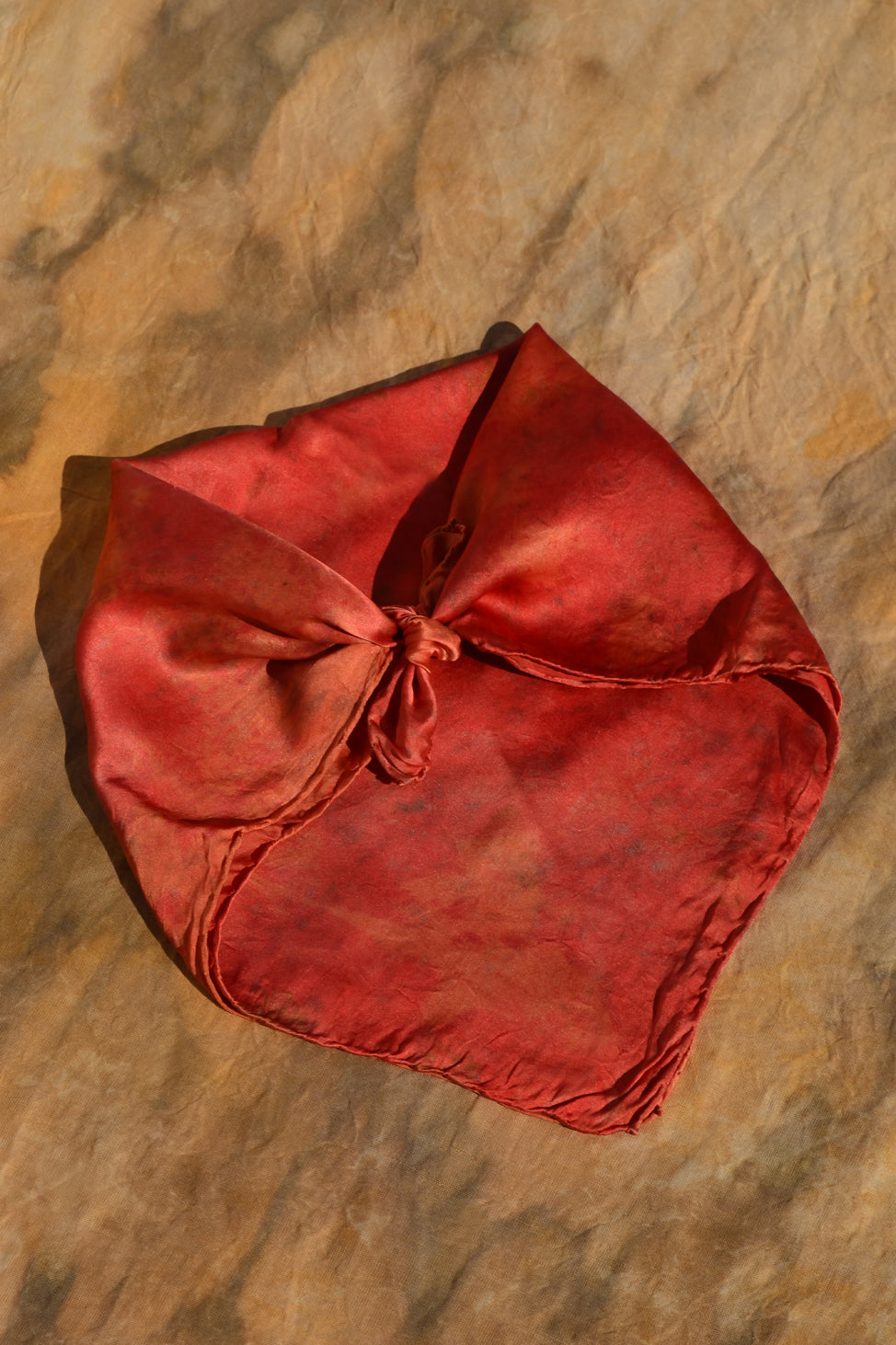 Joyful Rose&Orange Lover Silk Scarf