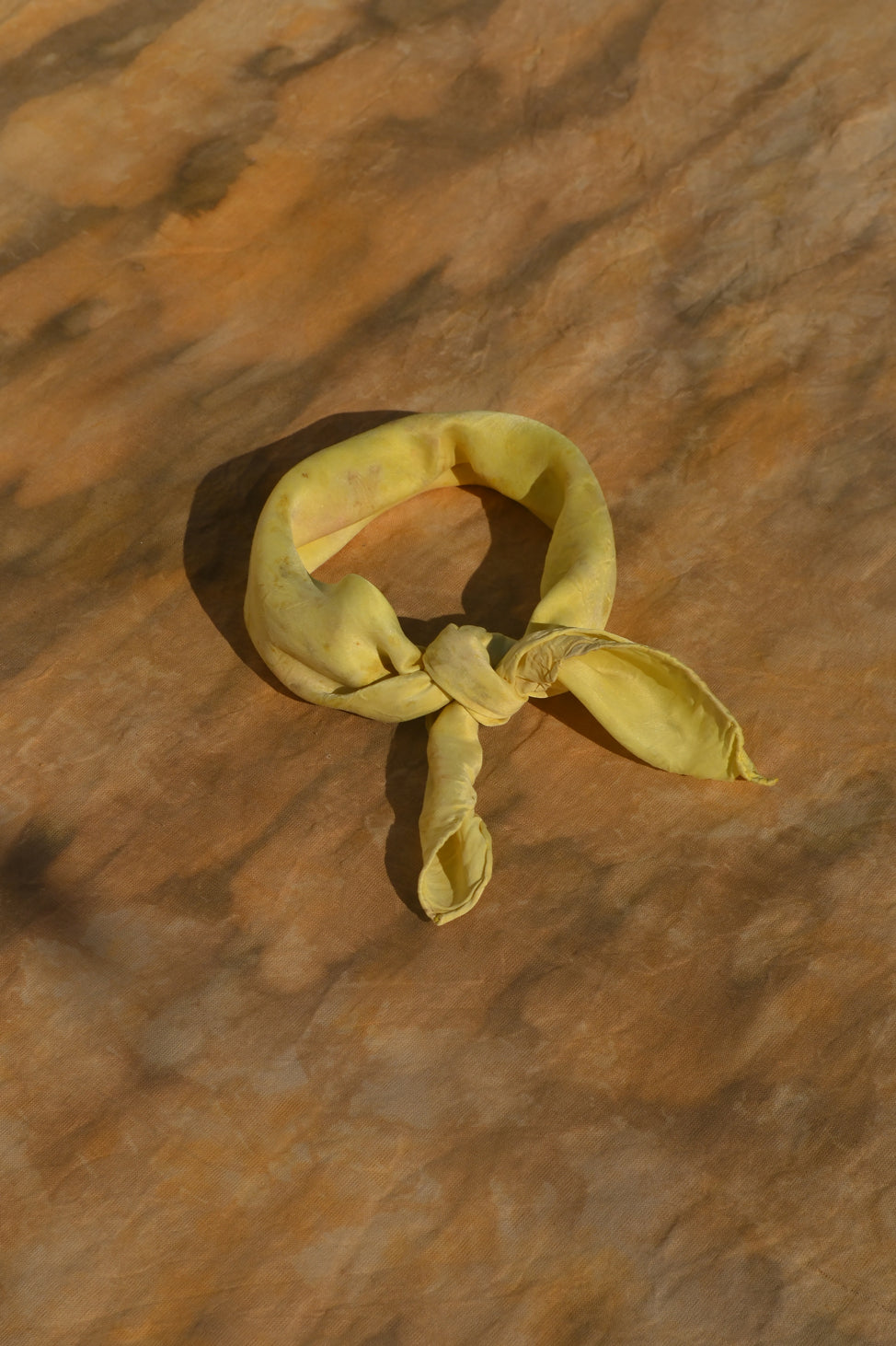 Joyful Lemon Yellow Lover Silk Scarf