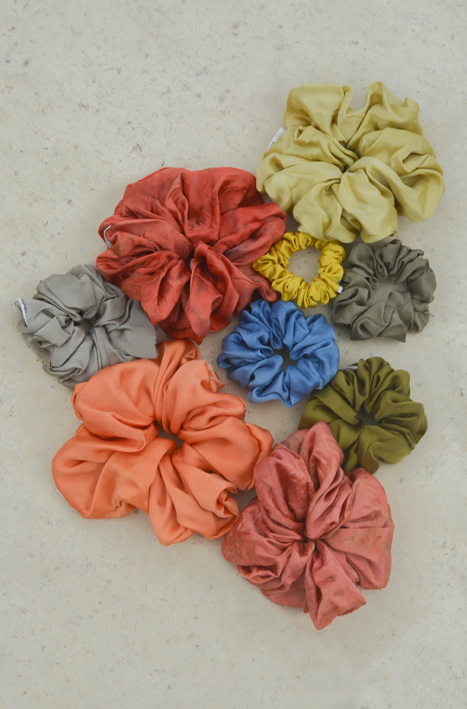 XL Peach Orange Lover Silk Scrunchie