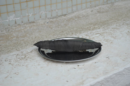 Boogie Bloom, Charcoal Satin Hair Clip