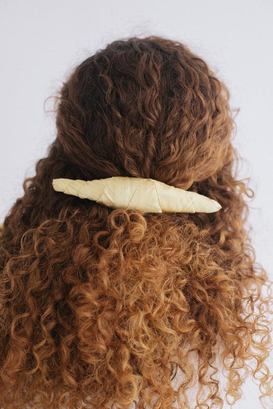 Boogie Bloom, Yellow Satin Hair Clip