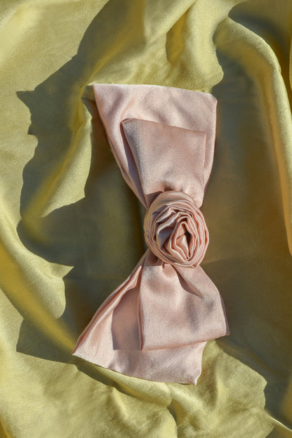 Tuberose Luna Moon Handcrafted Silk Bow Clip