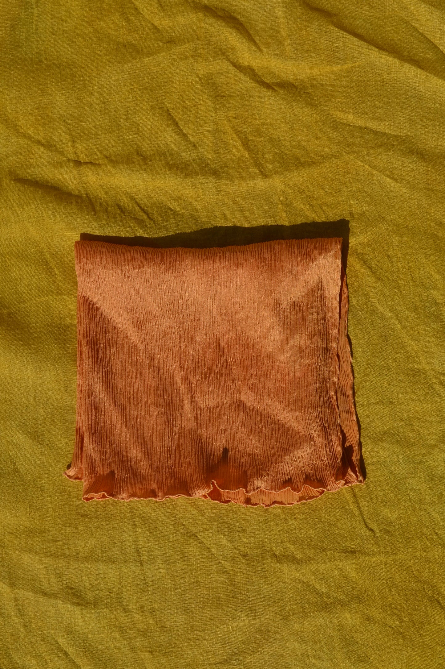 Flowing Vine Orange – Pure Silk Scarf