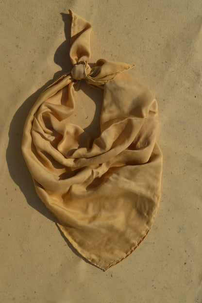Nude Brown Lover Silk Scarf 90X90cm