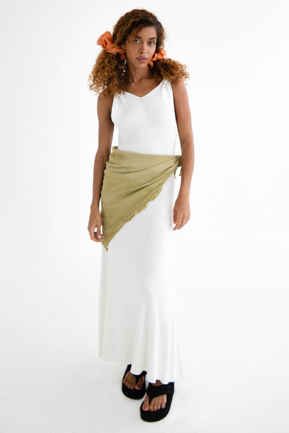 Chartreuse Flow Silk Scarf, 90X90cm