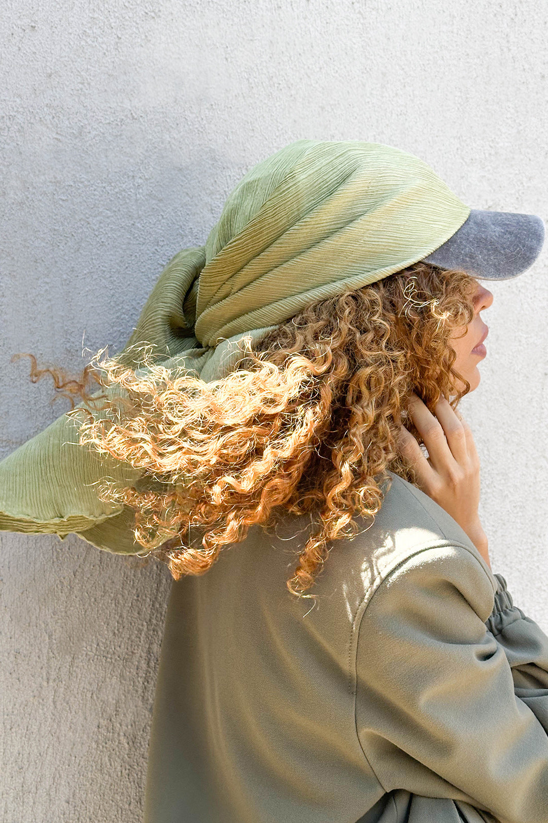 Chartreuse Flow Silk Scarf, 90X90cm