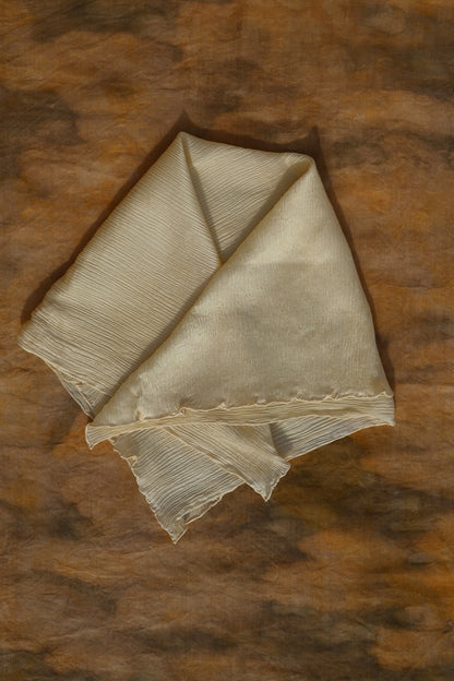 Flowing Marshmallow – Pure Silk Scarf
