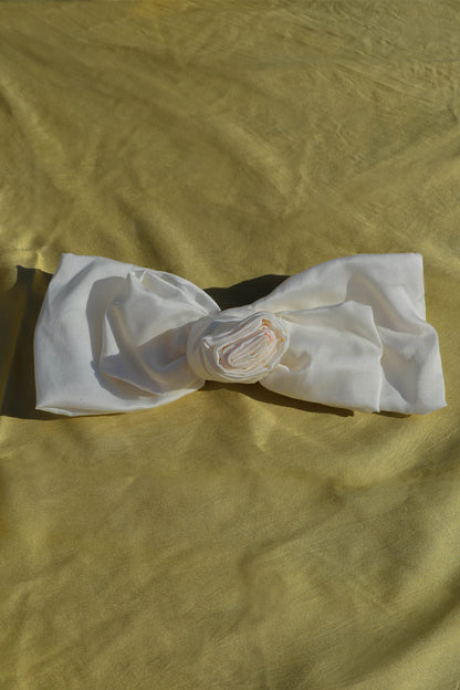Bridal Luna Moon Handcrafted Silk Bow Clip
