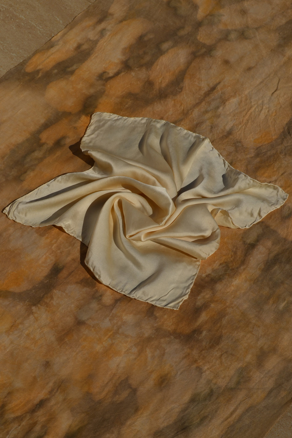 Beige&Cream Lover Silk Scarf