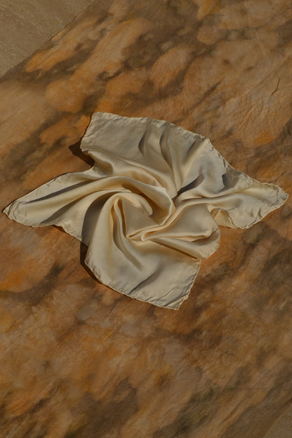 Beige&Cream Lover Silk Scarf