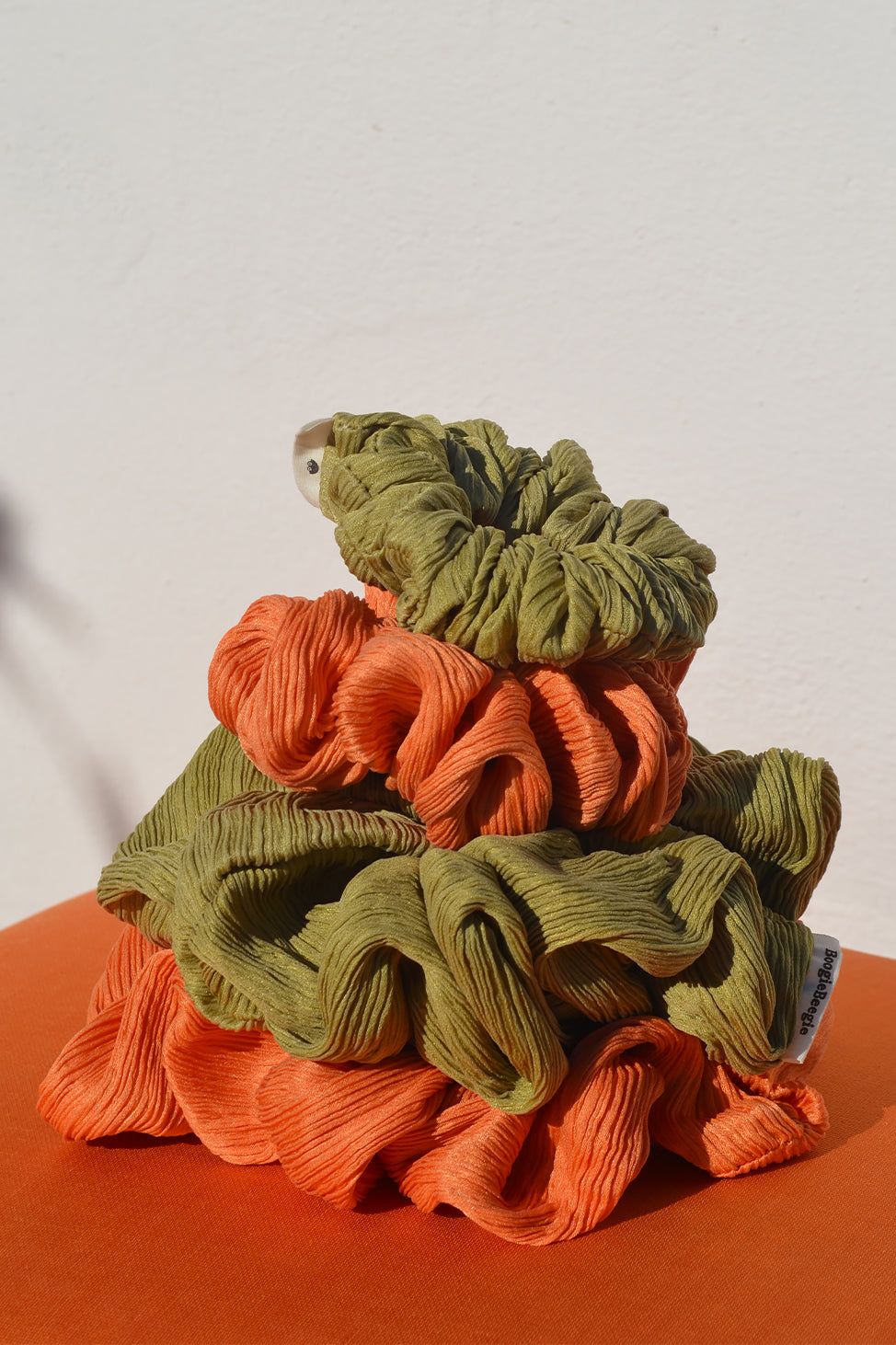 Chartreuse Flow Silk Scrunchie