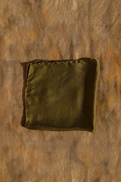 Olive Green Lover Silk Scarf