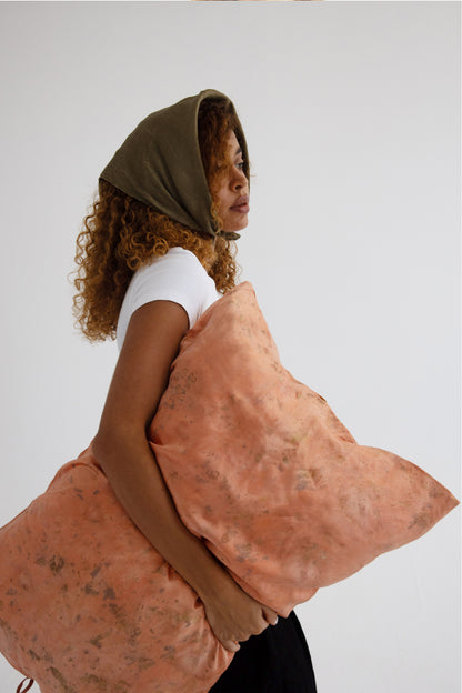 Olive Green Flow Silk Scarf