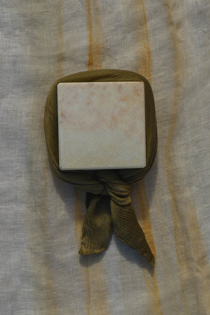 Olive Green Flow Silk Scarf