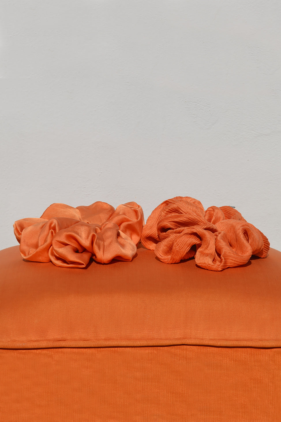 XL Peach Orange Lover Silk Scrunchie
