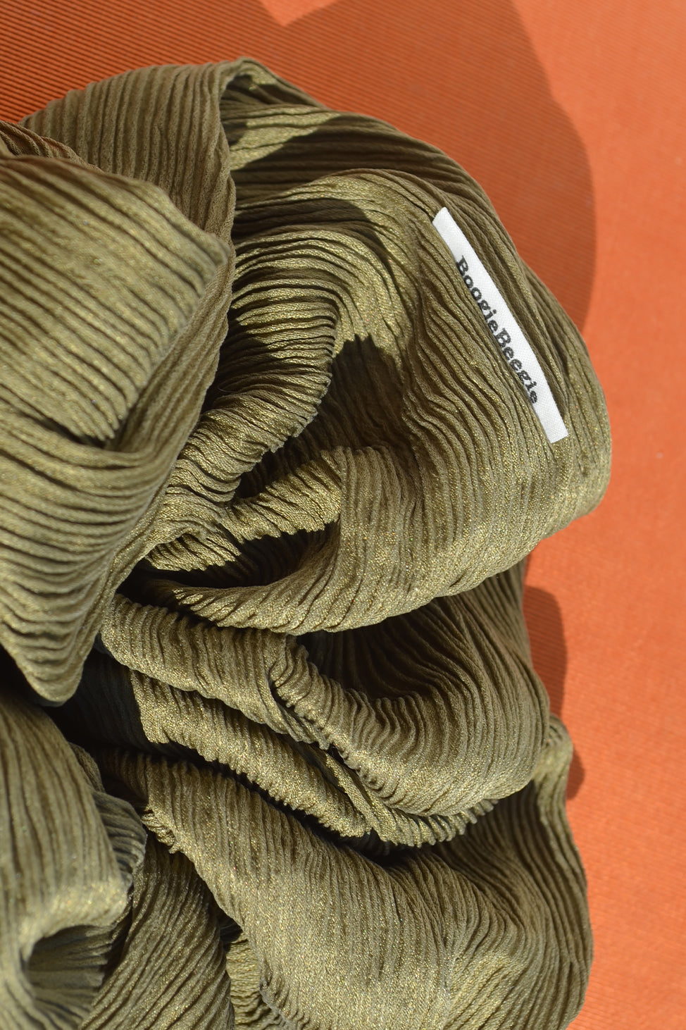 Forest Green Flow Silk Scrunchie