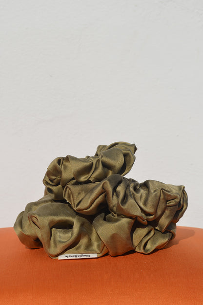 Forest Green Lover Silk Scrunchie