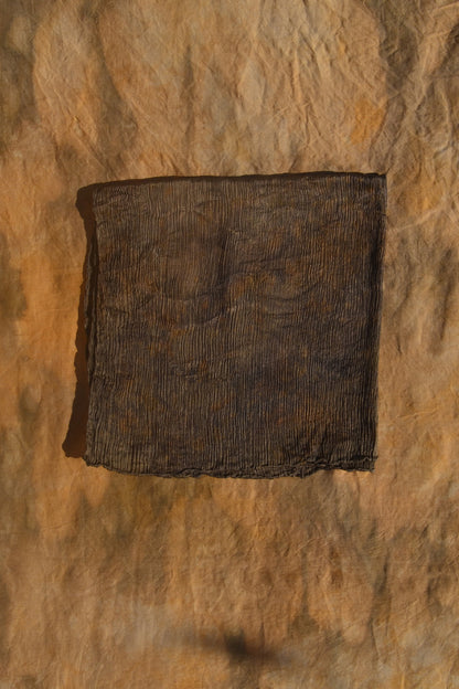 Flowing Joyful Grey Groove Silk Scarf