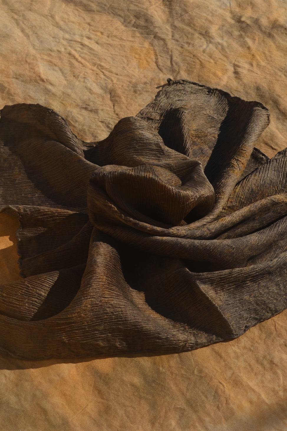 Flowing Joyful Grey Groove Silk Scarf