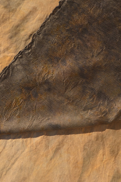 Flowing Joyful Grey Groove Silk Scarf