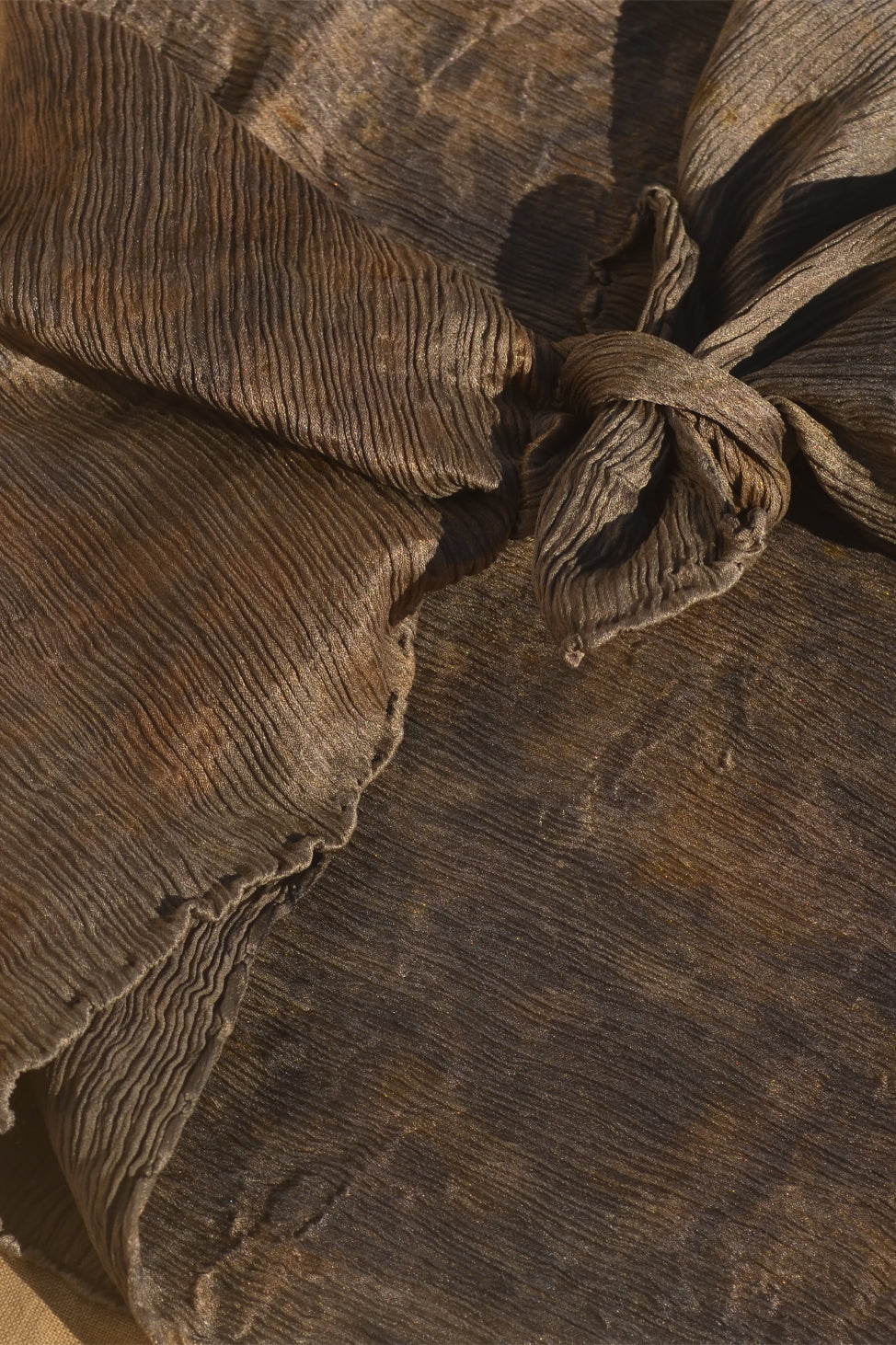 Flowing Joyful Grey Groove Silk Scarf