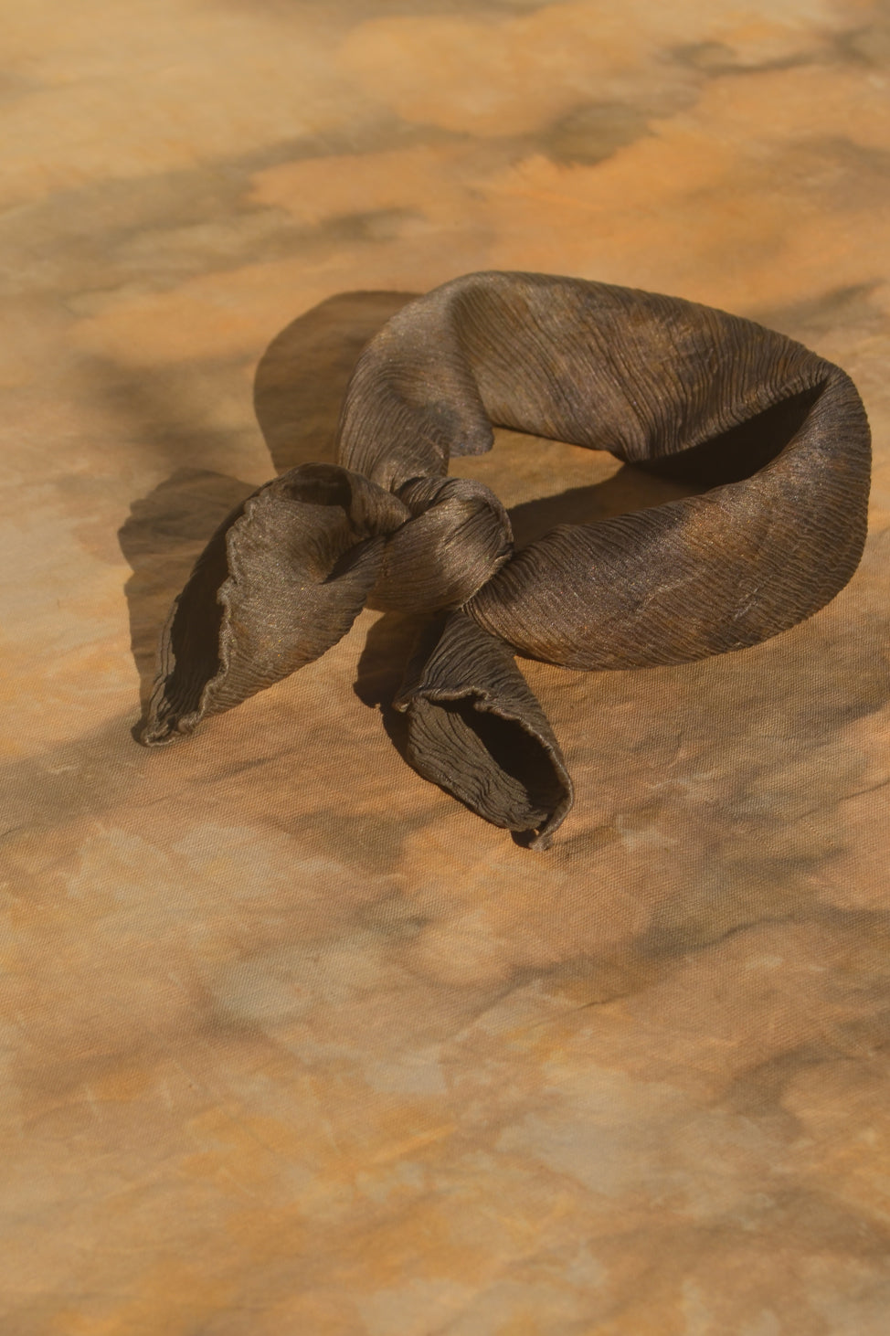 Flowing Joyful Grey Groove Silk Scarf