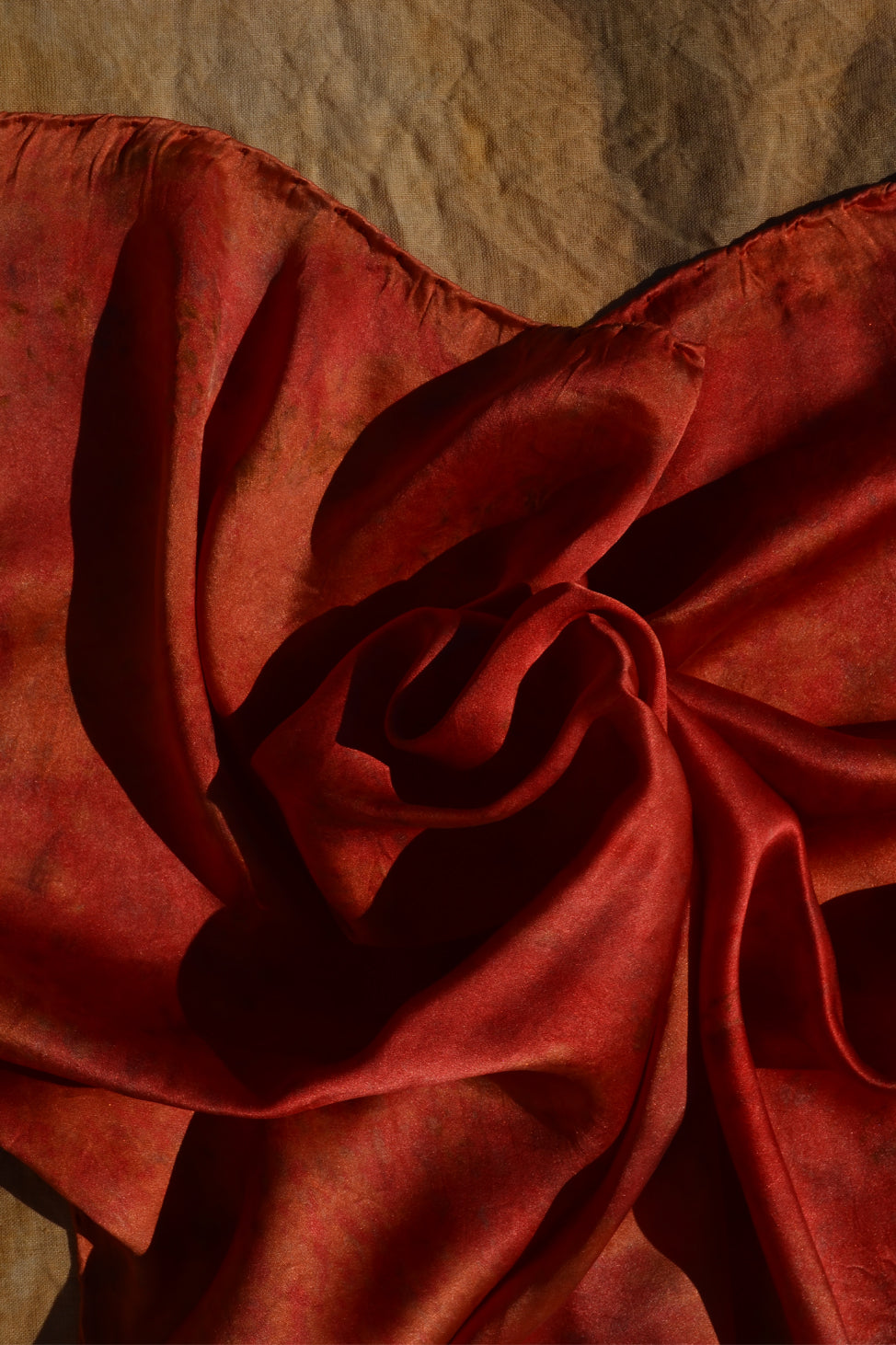 Joyful Rose&Orange Lover Silk Scarf