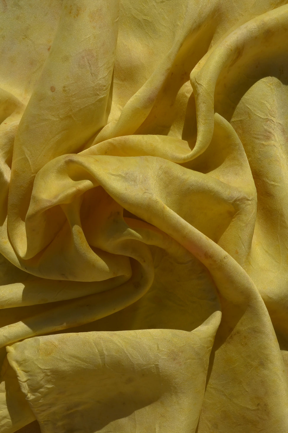 Joyful Lemon Yellow Lover Silk Scarf 90x90cm