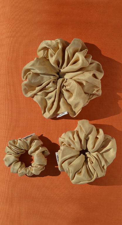Nude Brown Lover Silk Scrunchie