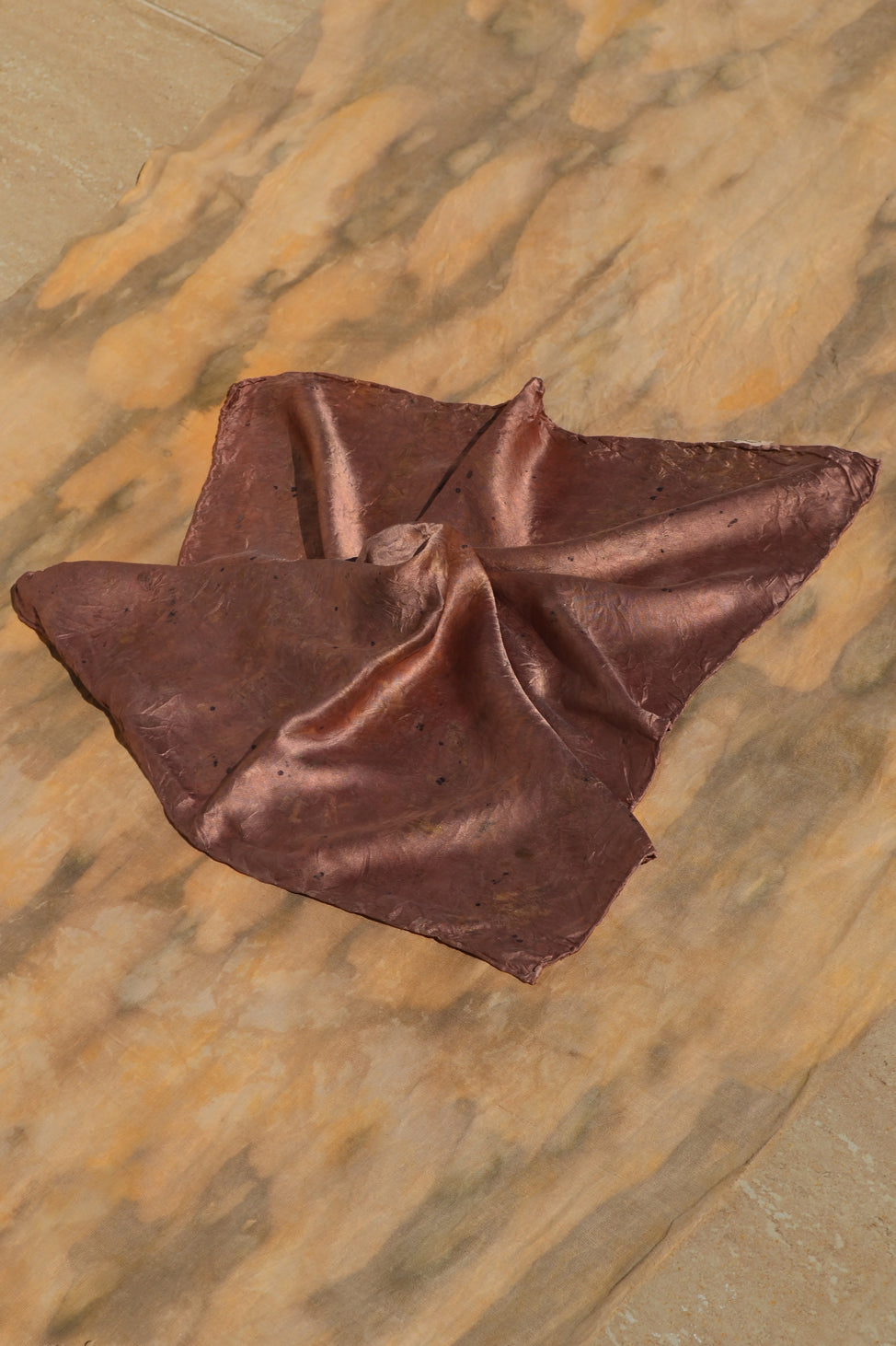 Joyful Soft Cinnamon Brown Lover Silk Scarf