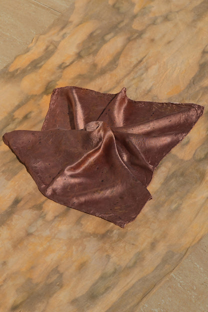 Joyful Soft Cinnamon Brown Lover Silk Scarf