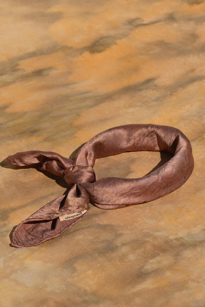 Joyful Soft Cinnamon Brown Lover Silk Scarf