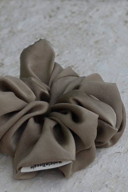 Sage Grey Lover Silk Scrunchie