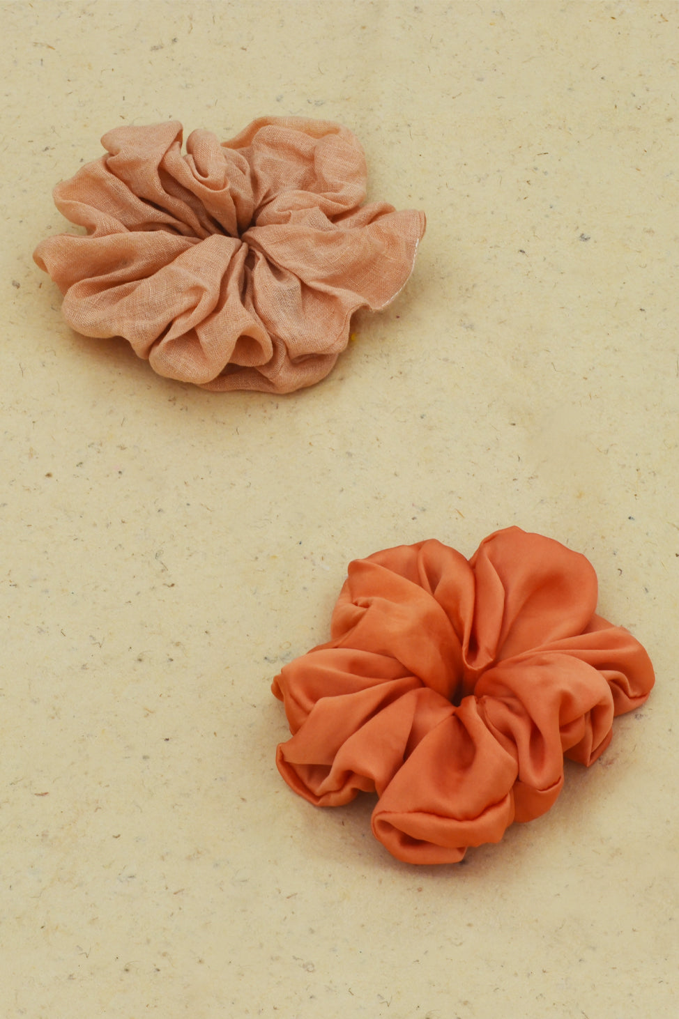 XL Peach Orange Lover Silk Scrunchie