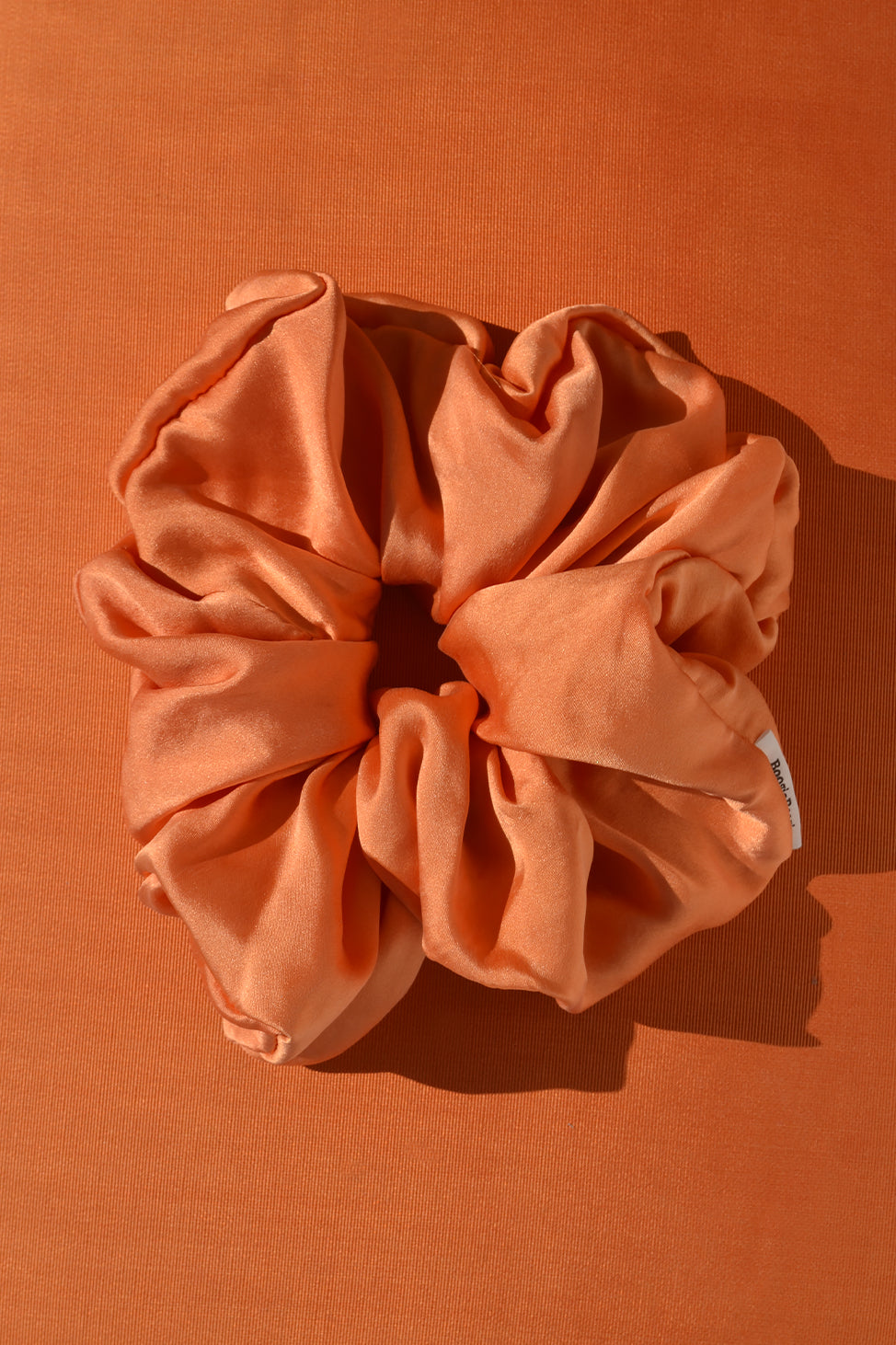 XL Peach Orange Lover Silk Scrunchie
